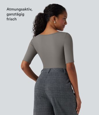 Softlyzero™ Airy - T-Shirt mit Rundhalsausschnitt, kurzen Ärmeln und Cool-Touch