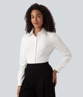 Chemise de travail infroissable à séchage rapide col manches longues Chemise de travail infroissable à séchage rapide col manches longues