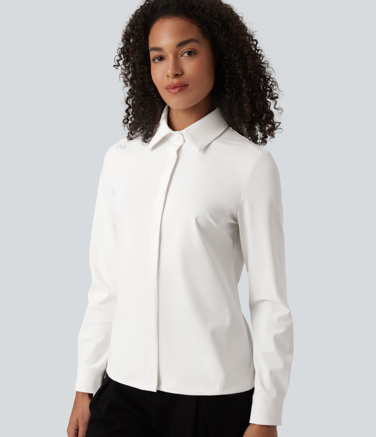 Chemise de travail infroissable à séchage rapide col manches longues Chemise de travail infroissable à séchage rapide col manches longues