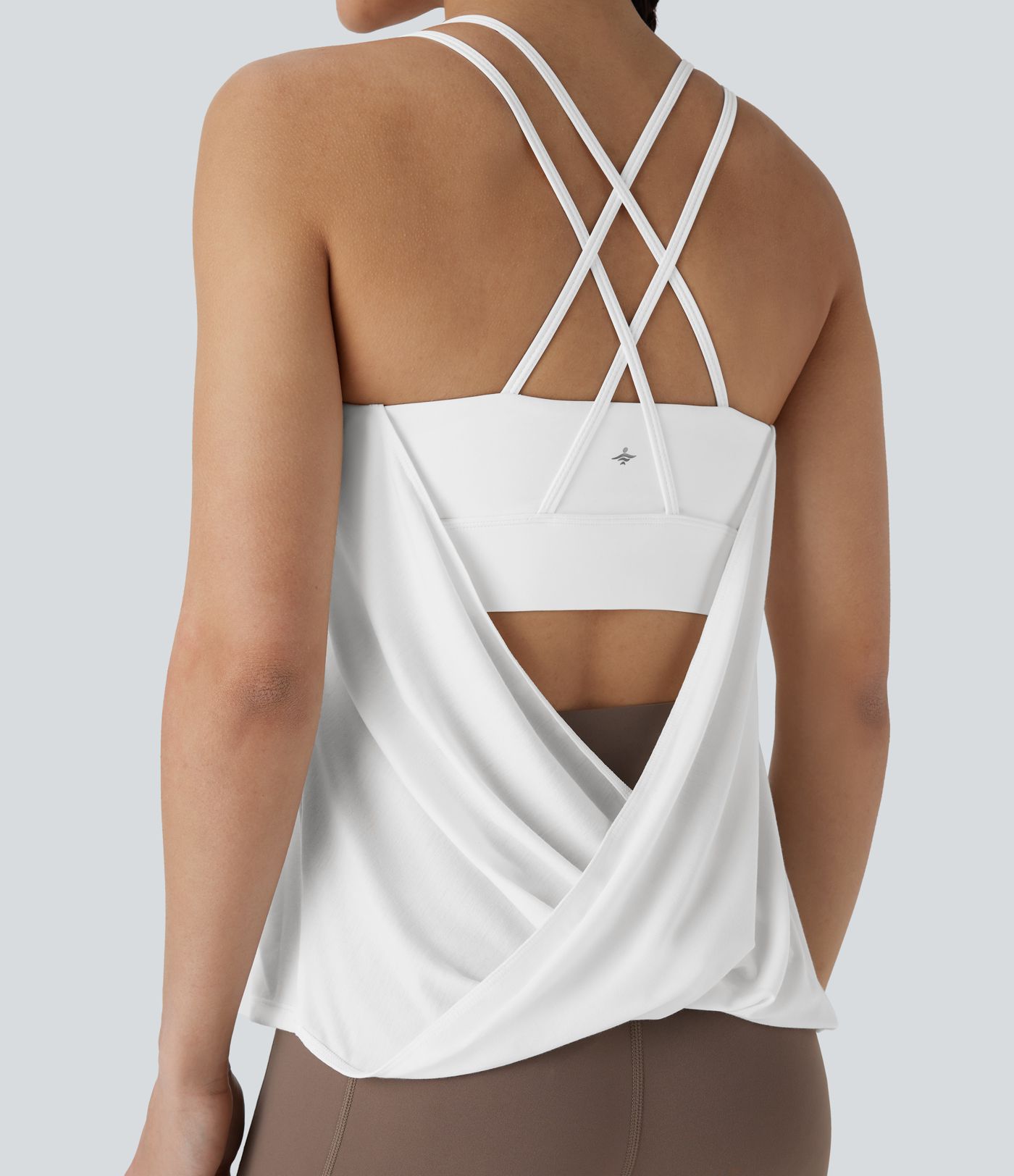 Double Straps Pleated Quick Dry Yoga Cami Top Double Straps Pleated Quick Dry Yoga Cami Top