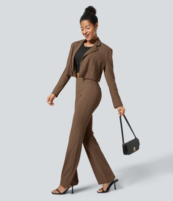 Halara Flex™ High Waisted Back Side Pocket Slight Flare Work Pants