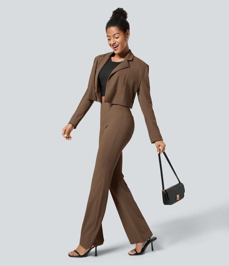Halara Flex™ High Waisted Back Side Pocket Slight Flare Work Pants