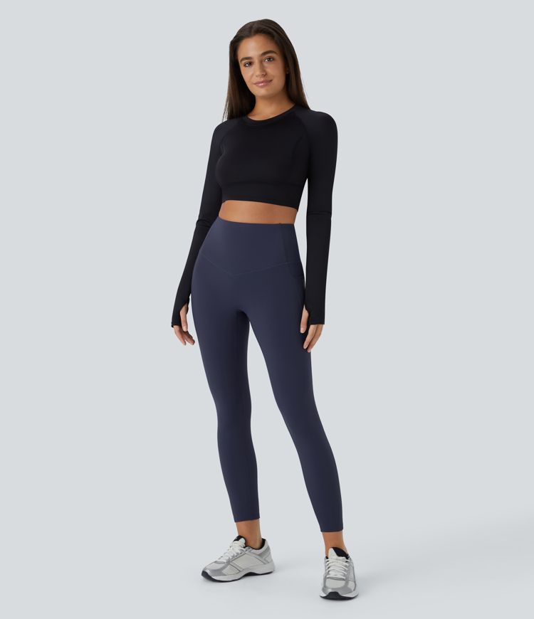 Softlyzero™ Plush Thermal  Workout-Leggings mit hoher Taille und Bauchkontrolle, Seitentaschen