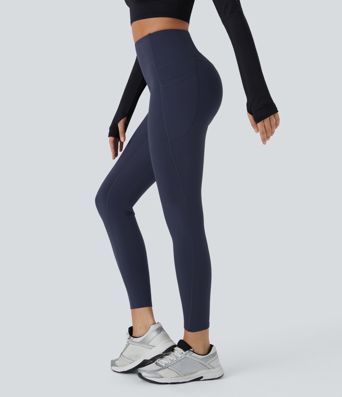 SoftlyZero™ Plüsch-Thermo-Workout-Leggings mit hoher Taille, Bauchkontrolle und Taschen