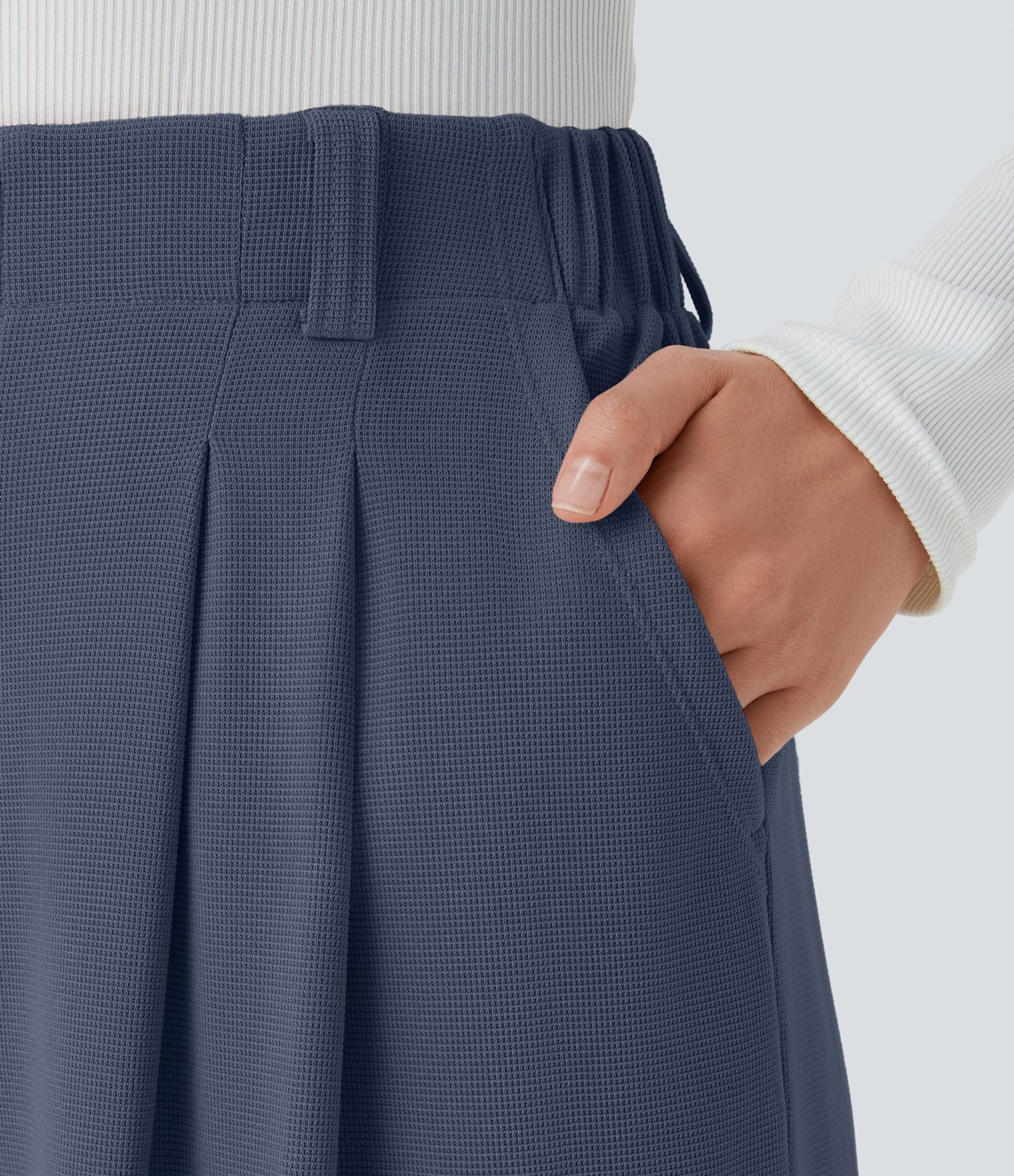 Halara Flex™ High Waisted Pocket Wide Leg Waffle Work Pants