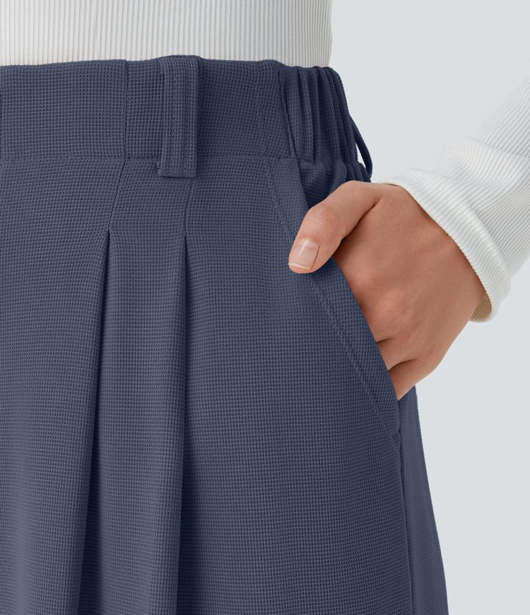Halara Flex™ High Waisted Pocket Wide Leg Waffle Work Pants