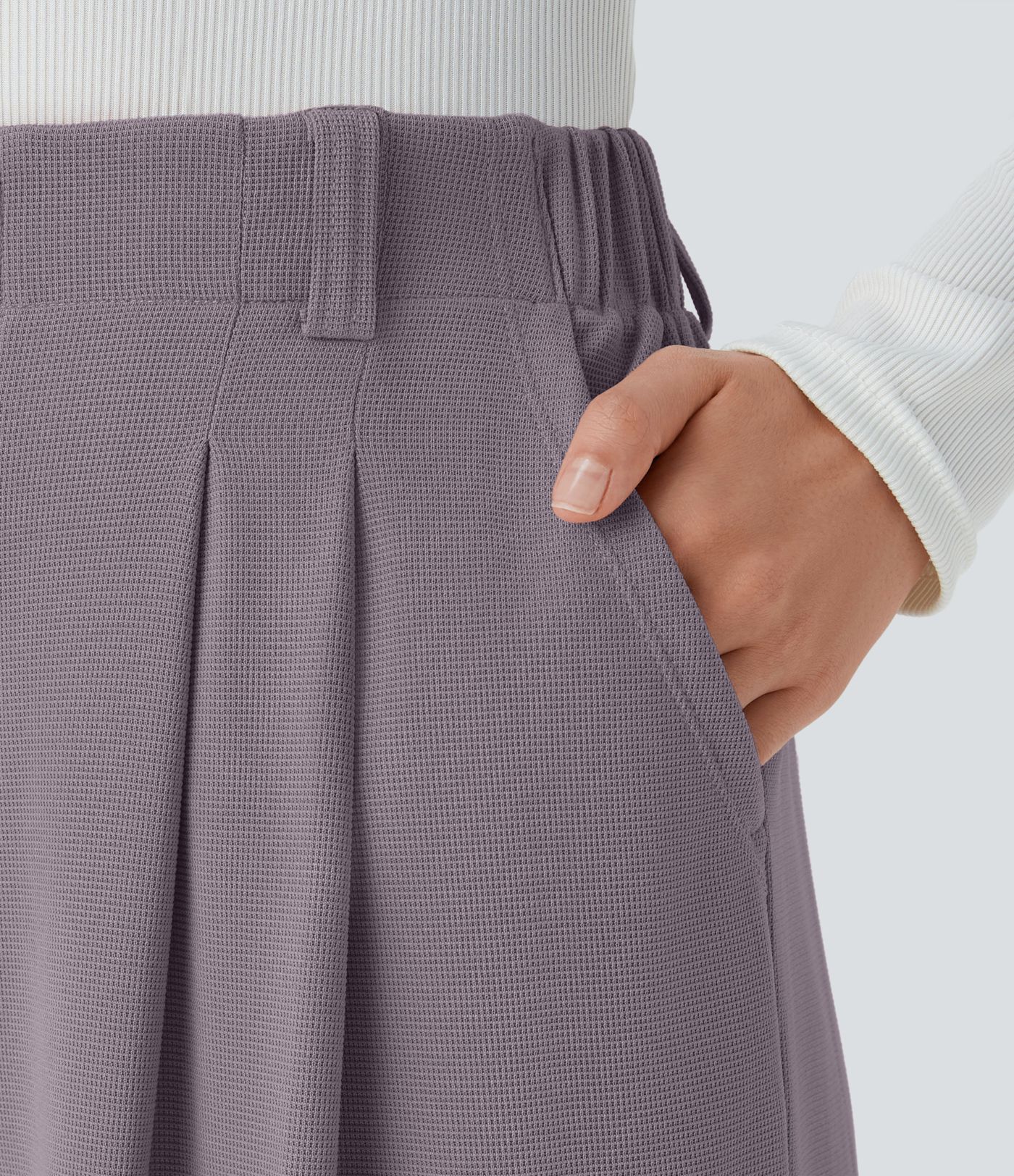Halara Flex™ High Waisted Pocket Wide Leg Waffle Work Pants Halara Flex™ High Waisted Pocket Wide Leg Waffle Work Pants