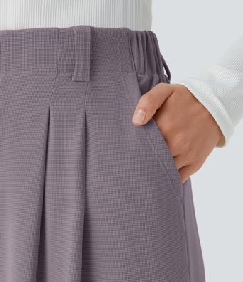 Halara Flex™ High Waisted Pocket Wide Leg Waffle Work Pants Halara Flex™ High Waisted Pocket Wide Leg Waffle Work Pants