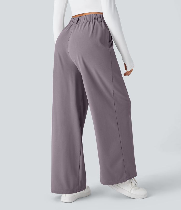 Halara Flex™ High Waisted Pocket Wide Leg Waffle Work Pants Halara Flex™ High Waisted Pocket Wide Leg Waffle Work Pants