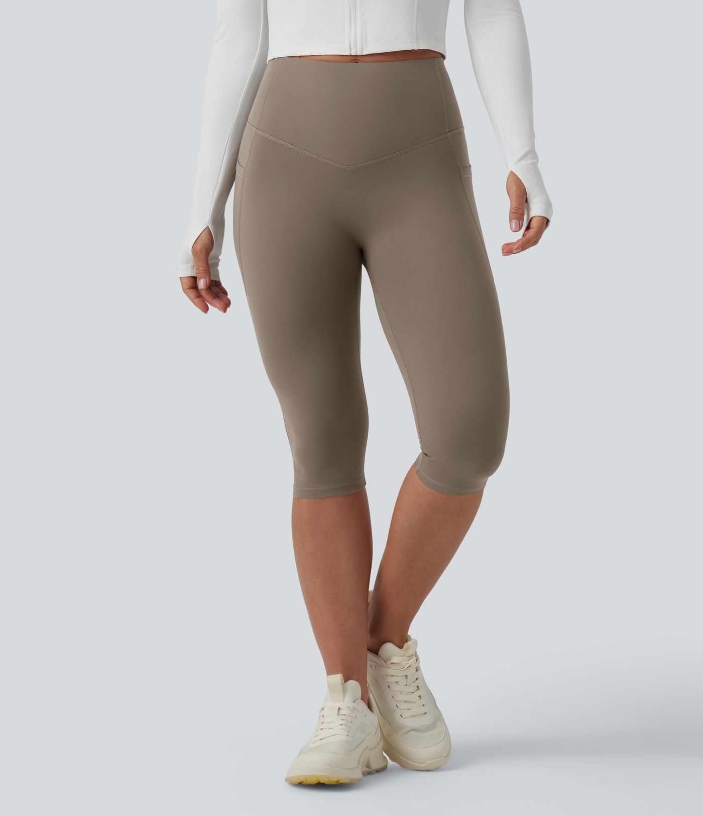Halara UltraSculpt™ High Waisted Butt Lifting Tummy Control Pedal Pushers Shaping Training Leggings with Pockets