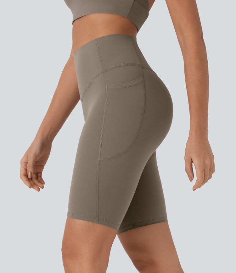 Halara UltraSculpt™ High Waisted Tummy Control Pocket Shaping Training Biker Shorts 9''