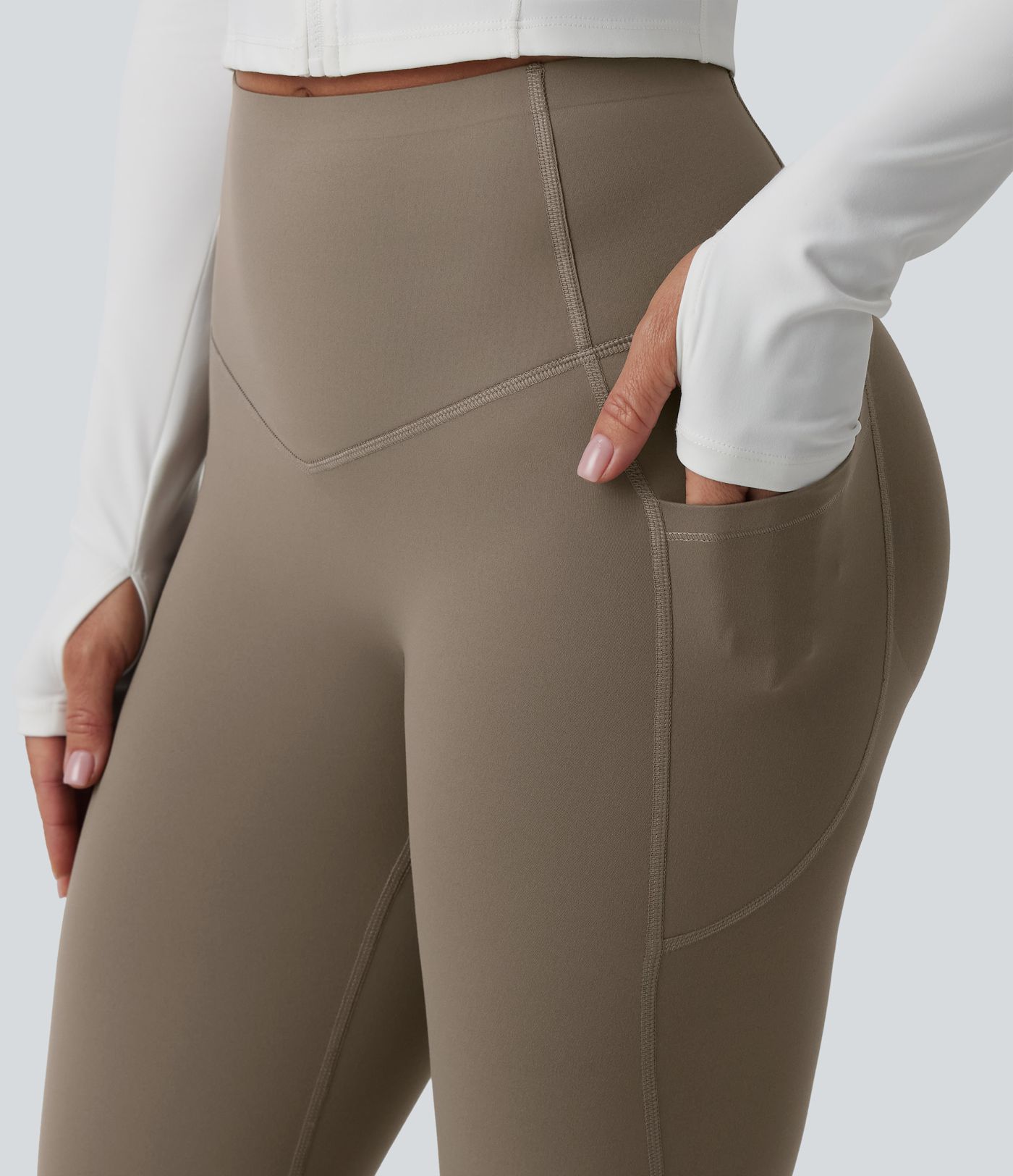 Halara UltraSculpt™ High Waisted Butt Lifting Tummy Control Pedal Pushers Shaping Training Leggings with Pockets