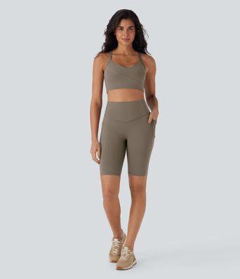 Short cycliste 22,8 cm d'entraînement gainant taille haute avec poches Halara UltraSculpt™ Short cycliste 22,8 cm d'entraînement gainant taille haute avec poches Halara UltraSculpt™