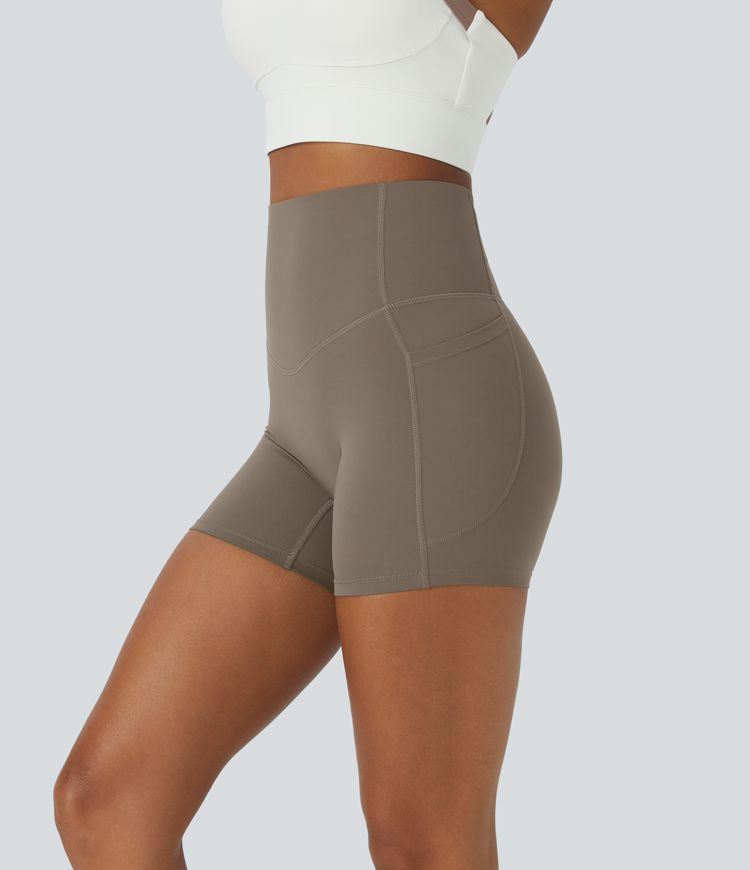 Halara UltraSculpt™ High Waisted Tummy Control Side Pocket Shaping Training Biker Shorts 5''