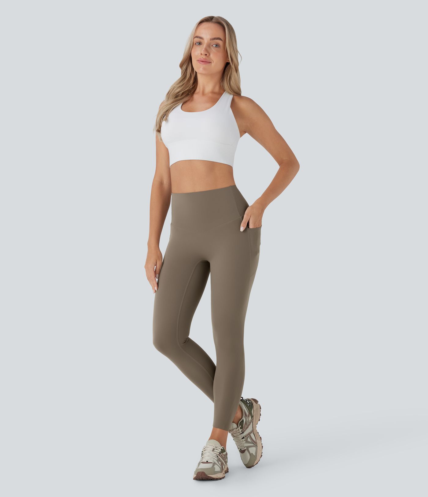 Halara UltraSculpt™ High Waisted Tummy Control Built-in Underwear Anti-Bacterial Shaping 7/8 Workout Leggings with Pockets Halara UltraSculpt™ High Waisted Tummy Control Built-in Underwear Anti-Bacterial Shaping 7/8 Workout Leggings with Pockets