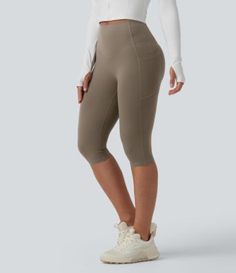 Halara UltraSculpt™ High Waisted Butt Lifting Tummy Control Pedal Pushers Shaping Training Leggings with Pockets