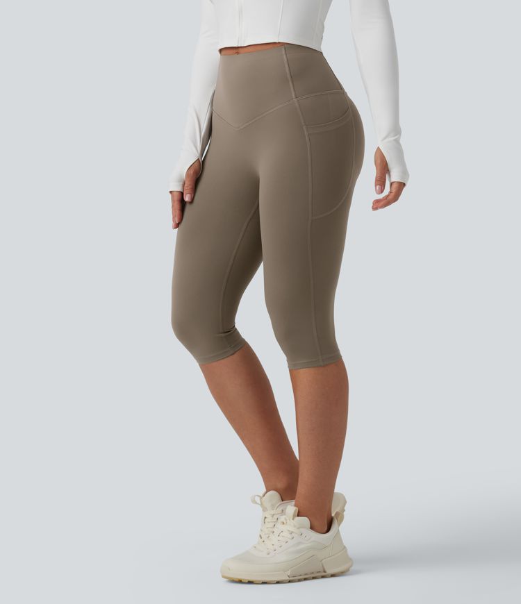 Halara UltraSculpt™ High Waisted Butt Lifting Tummy Control Pedal Pushers Shaping Training Leggings with Pockets