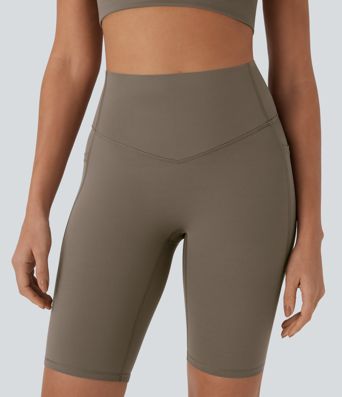 Short cycliste 22,8 cm d'entraînement gainant taille haute avec poches Halara UltraSculpt™ Short cycliste 22,8 cm d'entraînement gainant taille haute avec poches Halara UltraSculpt™