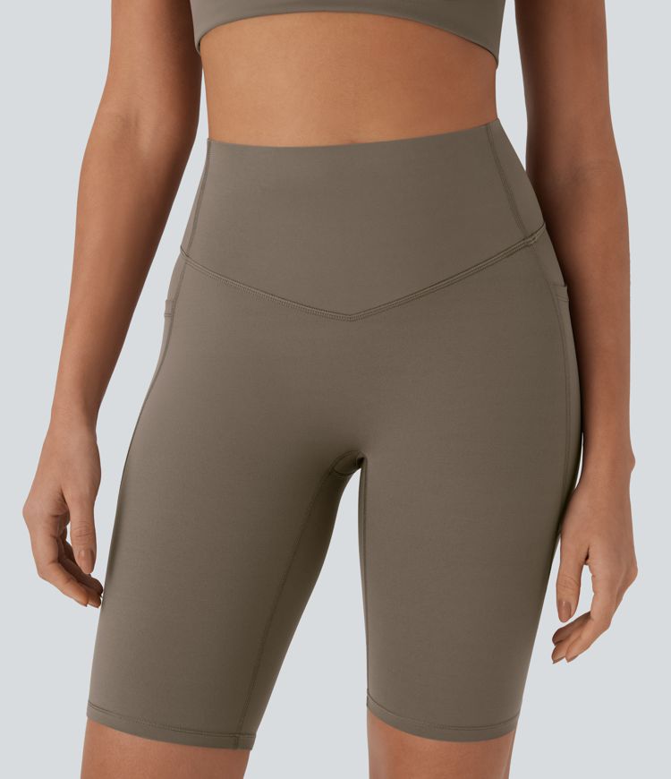 Short cycliste 22,8 cm d'entraînement gainant taille haute avec poches Halara UltraSculpt™ Short cycliste 22,8 cm d'entraînement gainant taille haute avec poches Halara UltraSculpt™