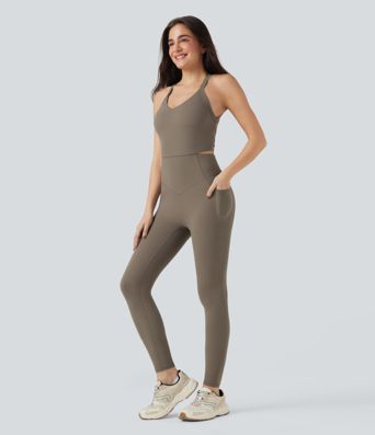 Halara UltraSculpt™ Tummy Control Training Jumpsuit with Pockets-Easy Peezy Edition
