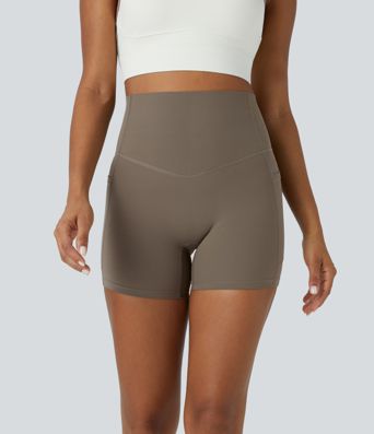 Halara UltraSculpt™ High Waisted Tummy Control Side Pocket Shaping Training Biker Shorts 5'' Halara UltraSculpt™ High Waisted Tummy Control Side Pocket Shaping Training Biker Shorts 5''
