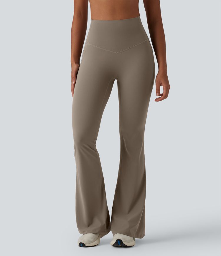 Halara UltraSculpt™ High Waisted Tummy Control Flare Yoga Leggings with Pockets Halara UltraSculpt™ High Waisted Tummy Control Flare Yoga Leggings with Pockets
