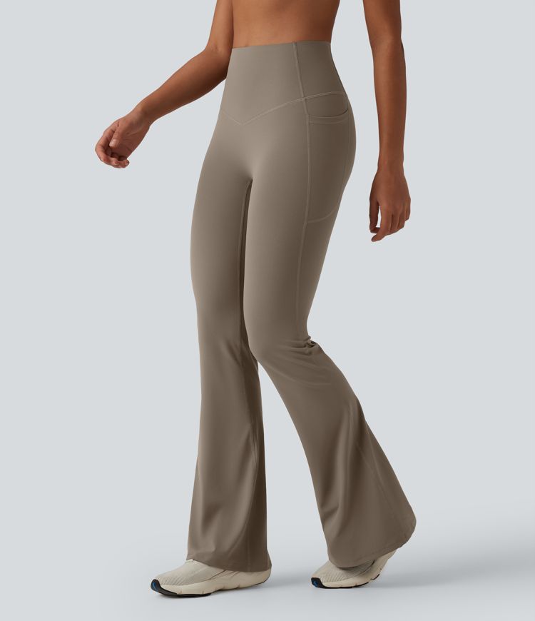 Halara UltraSculpt™ High Waisted Tummy Control Flare Yoga Leggings with Pockets Halara UltraSculpt™ High Waisted Tummy Control Flare Yoga Leggings with Pockets
