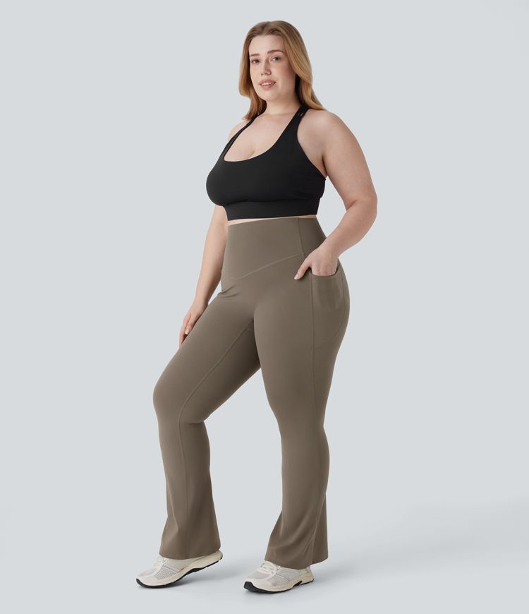 Pantalon de yoga à coupe bootcut gainant taille haute grande taille avec poches Halara UltraSculpt™ Pantalon de yoga à coupe bootcut gainant taille haute grande taille avec poches Halara UltraSculpt™