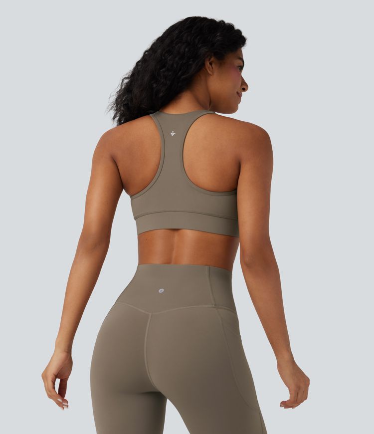 Halara UltraSculpt™ Medium Support V Neck Racerback Push-Up Sports Bra Top Halara UltraSculpt™ Medium Support V Neck Racerback Push-Up Sports Bra Top