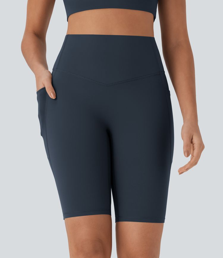 Halara UltraSculpt™ High Waisted Tummy Control Pocket Shaping Training Biker Shorts 9'' Halara UltraSculpt™ High Waisted Tummy Control Pocket Shaping Training Biker Shorts 9''
