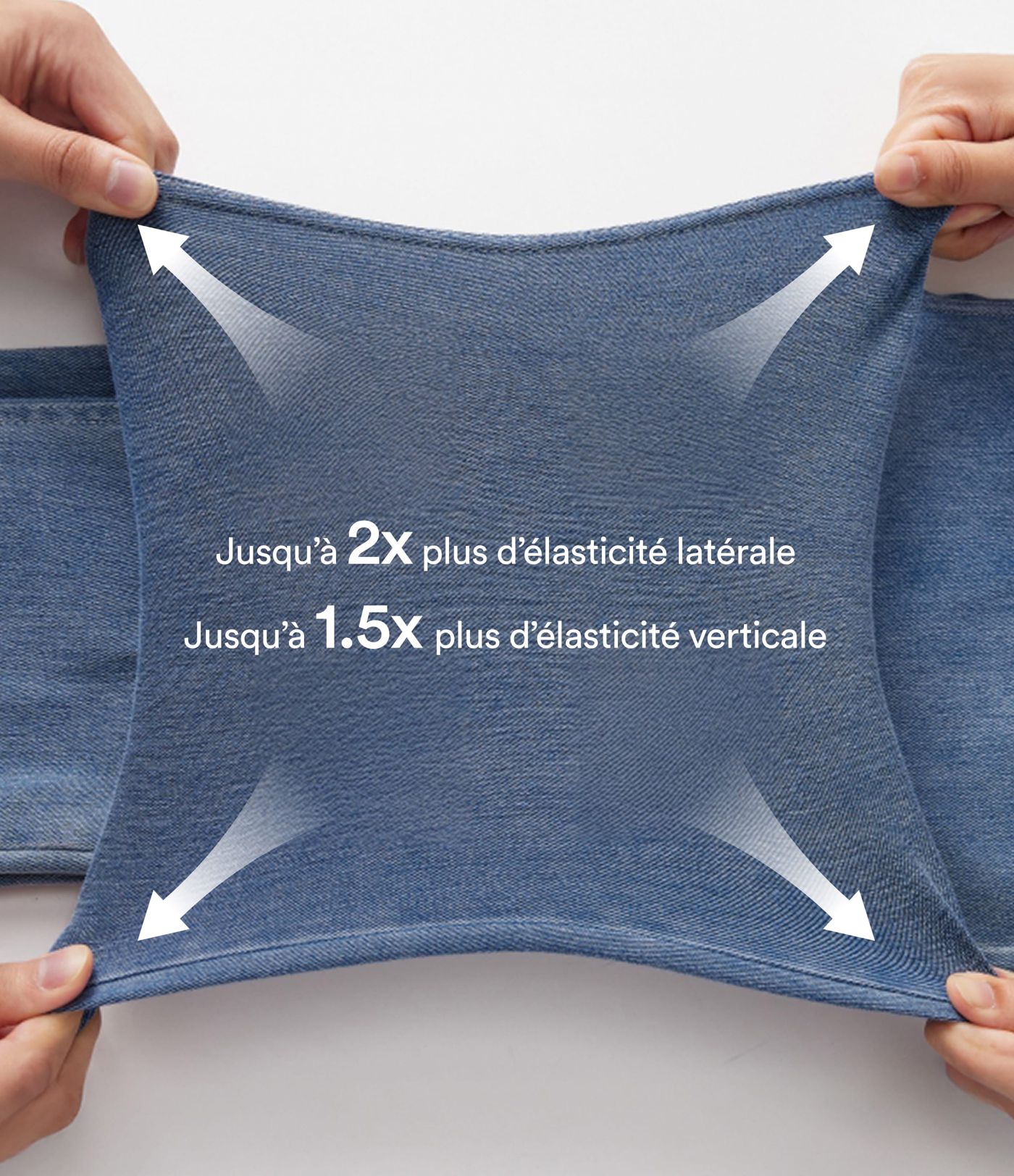 Short en jean Halara Flex™ casual gainant taille haute croisée avec poches Short en jean Halara Flex™ casual gainant taille haute croisée avec poches