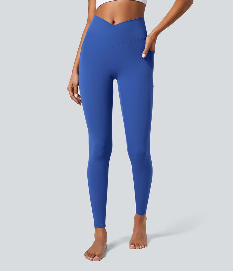 SoftlyZero™ leggings lisci con vita incrociata e tasca - UPF50+ SoftlyZero™ leggings lisci con vita incrociata e tasca - UPF50+