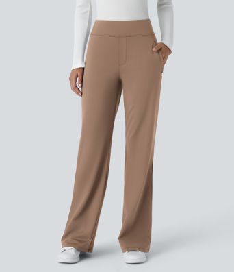 Halara Flex™ DayStretch Mid Rise Side Zipper Pocket Work Flare Pants Halara Flex™ DayStretch Mid Rise Side Zipper Pocket Work Flare Pants