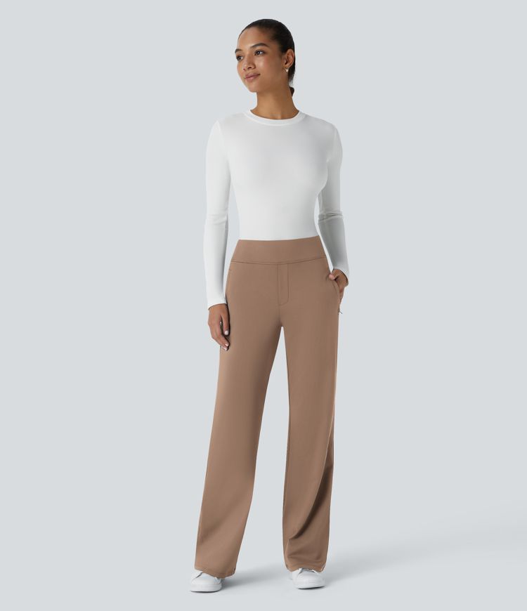 Halara Flex™ DayStretch Mid Rise Side Zipper Pocket Work Flare Pants Halara Flex™ DayStretch Mid Rise Side Zipper Pocket Work Flare Pants
