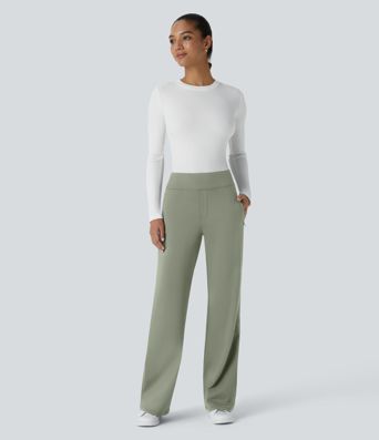 Halara Flex™ DayStretch Mid Rise Side Zipper Pocket Work Flare Pants Halara Flex™ DayStretch Mid Rise Side Zipper Pocket Work Flare Pants