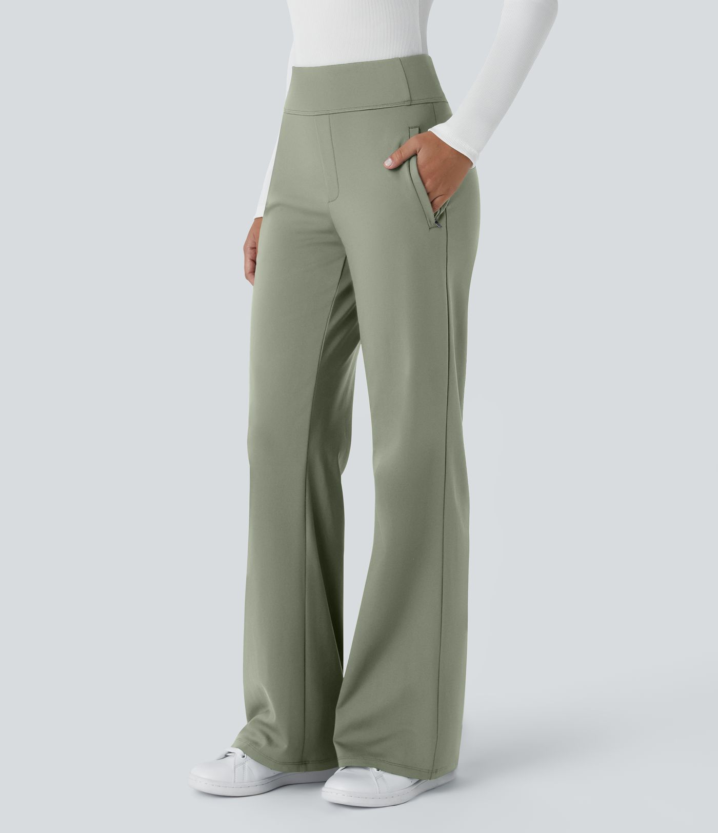 Halara Flex™ DayStretch Mid Rise Side Zipper Pocket Work Flare Pants Halara Flex™ DayStretch Mid Rise Side Zipper Pocket Work Flare Pants