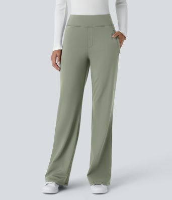 Halara Flex™ DayStretch Mid Rise Side Zipper Pocket Work Flare Pants Halara Flex™ DayStretch Mid Rise Side Zipper Pocket Work Flare Pants