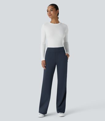 Halara Flex™ DayStretch Mid Rise Side Zipper Pocket Work Flare Pants Halara Flex™ DayStretch Mid Rise Side Zipper Pocket Work Flare Pants
