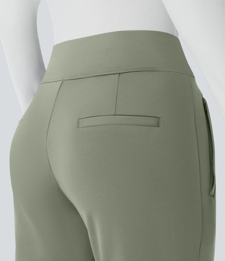 Halara Flex™ DayStretch Mid Rise Side Zipper Pocket Work Flare Pants Halara Flex™ DayStretch Mid Rise Side Zipper Pocket Work Flare Pants