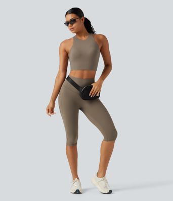 Lauf-Sport-BH mit niedrigem Support, Rundhalsausschnitt, Cut-Outs und InstantCool - schnelltrocknend, UPF50+ Lauf-Sport-BH mit niedrigem Support, Rundhalsausschnitt, Cut-Outs und InstantCool - schnelltrocknend, UPF50+
