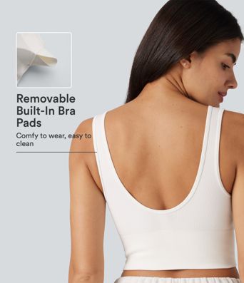 OneForm Seamless Flow Scoop Neck U-back Built-in Bra Casual Tank Top OneForm Seamless Flow Scoop Neck U-back Built-in Bra Casual Tank Top