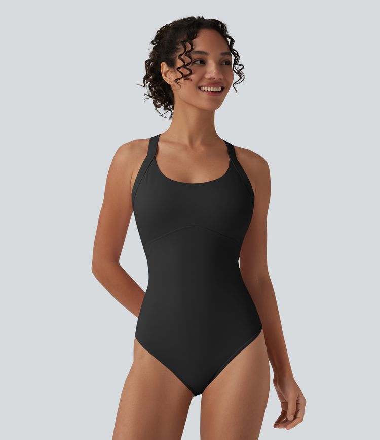SoftlyZero™ Airy Twisted Backless Adjustable Buckle U-Neck Sleeveless Built-in Bra InstantCool Casual Bodysuit SoftlyZero™ Airy Twisted Backless Adjustable Buckle U-Neck Sleeveless Built-in Bra InstantCool Casual Bodysuit