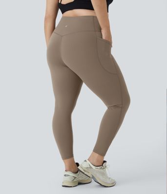 Halara UltraSculpt™ - Formende Workout-Leggings mit hohem Bund, Seitentaschen und Bauchkontrolle - Plus Size