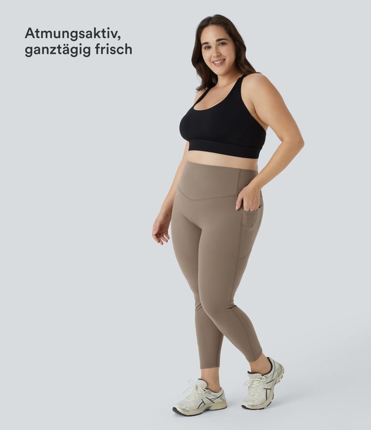 Halara UltraSculpt™ - Formende Workout-Leggings mit hohem Bund, Seitentaschen und Bauchkontrolle - Plus Size