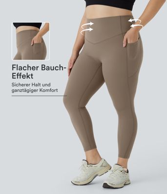Halara UltraSculpt™ - Formende Workout-Leggings mit hohem Bund, Seitentaschen und Bauchkontrolle - Plus Size
