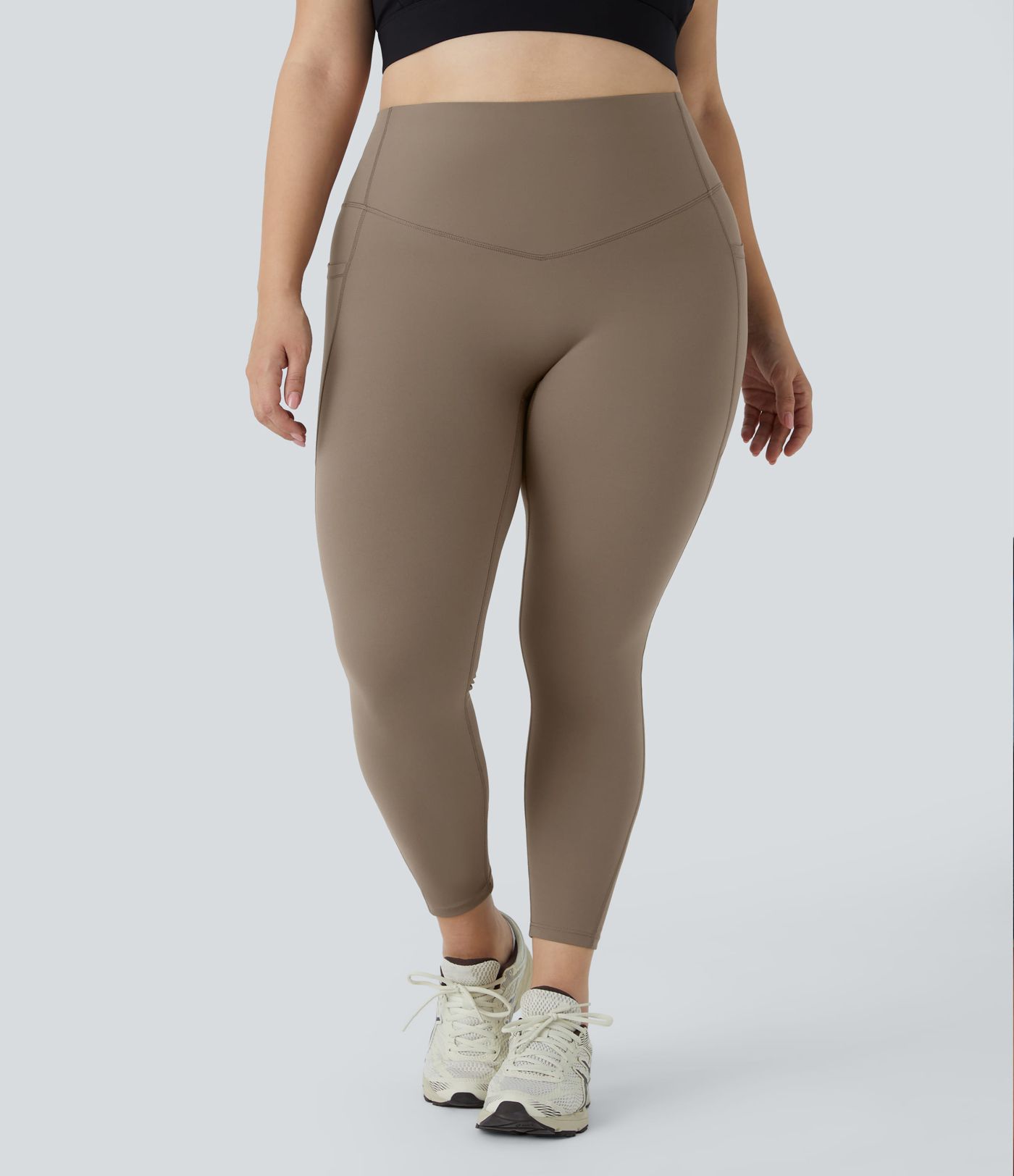 Halara UltraSculpt™ - Formende Workout-Leggings mit hohem Bund, Seitentaschen und Bauchkontrolle - Plus Size