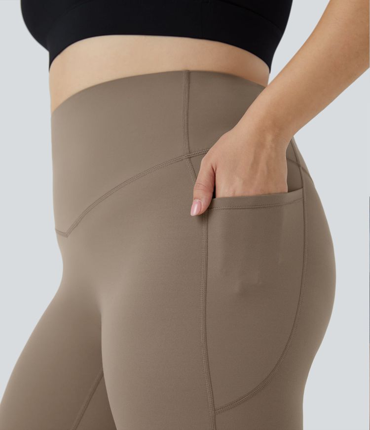 Halara UltraSculpt™ - Formende Workout-Leggings mit hohem Bund, Seitentaschen und Bauchkontrolle - Plus Size