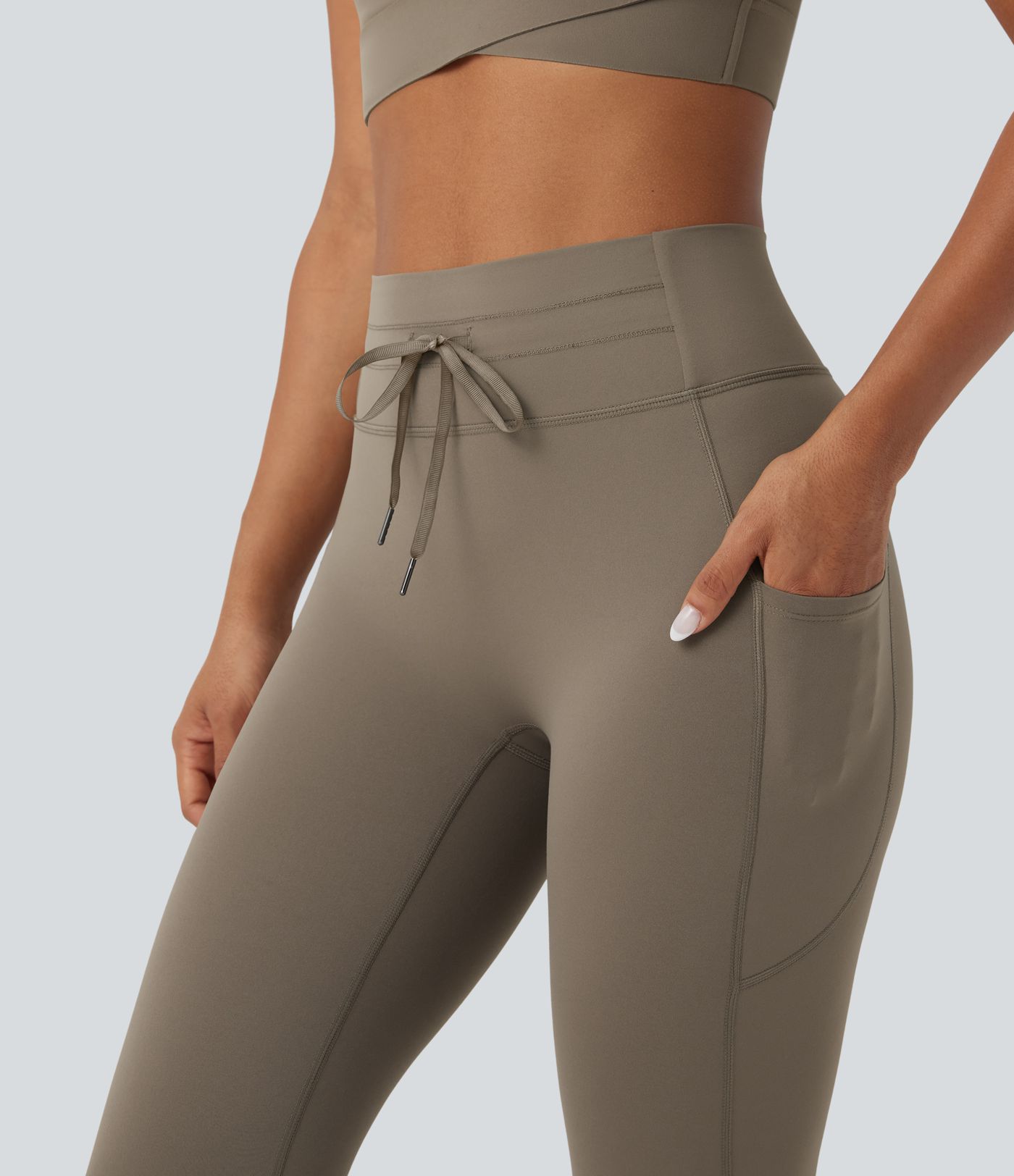 Legging de yoga gainant taille haute avec cordon de serrage et poches Halara UltraSculpt™