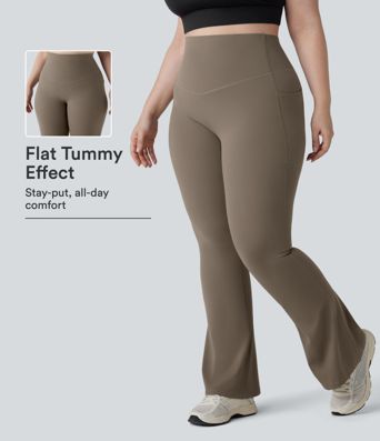 Pantalon de yoga à coupe bootcut gainant taille haute grande taille avec poches Halara UltraSculpt™ Pantalon de yoga à coupe bootcut gainant taille haute grande taille avec poches Halara UltraSculpt™