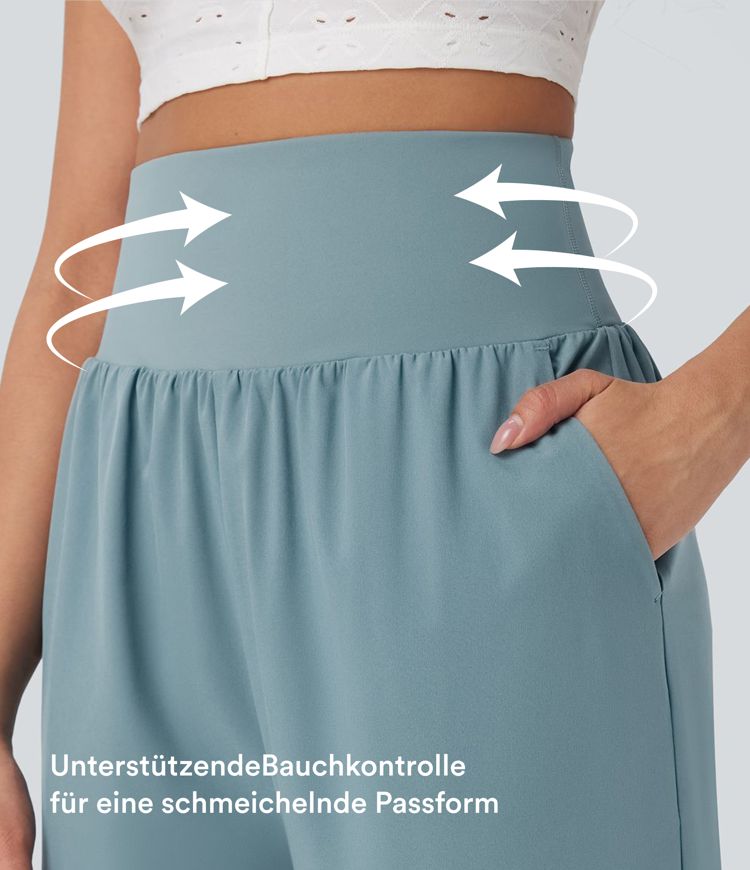 Breezeful™ - Capri-Hose mit hohem Bund, Seitentaschen und Bauchkontrolle - schnelltrocknend